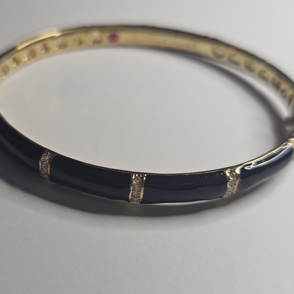 Lauren G Adams Gold And Black Bracelet